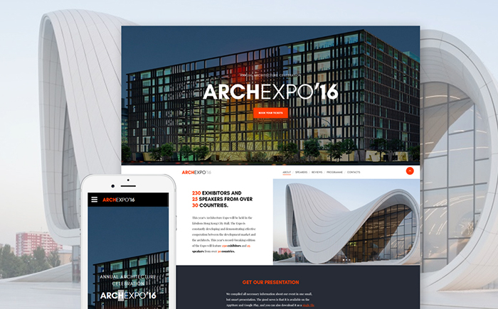 architectural website template 