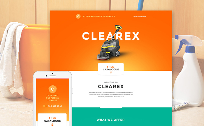 Cleaning Products Landing Page Template 