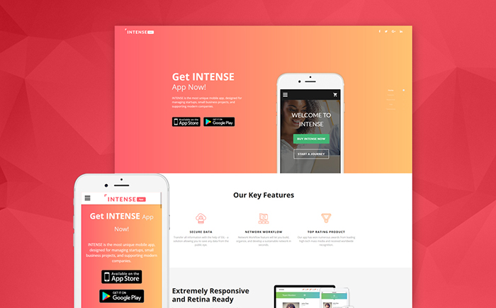 Mobile Applications Landing Page Template 